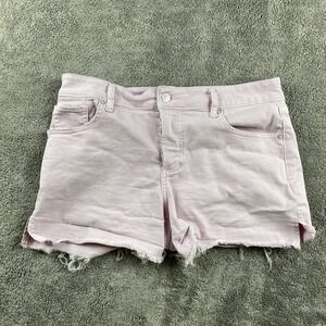 Express Boyfriend Cut Off Shorts Midi‎ Mid Rise Womens Size 8 Light Pink